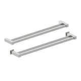 Kartners - LISBON - 24-inch Double Bathroom Towel Bar-Brushed Nickel - Brushed Nickel