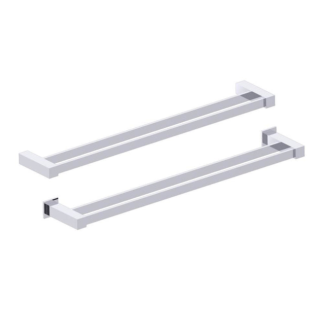 Kartners - LISBON - 24-inch Double Bathroom Towel Bar-Polished Chrome - Polished Chrome