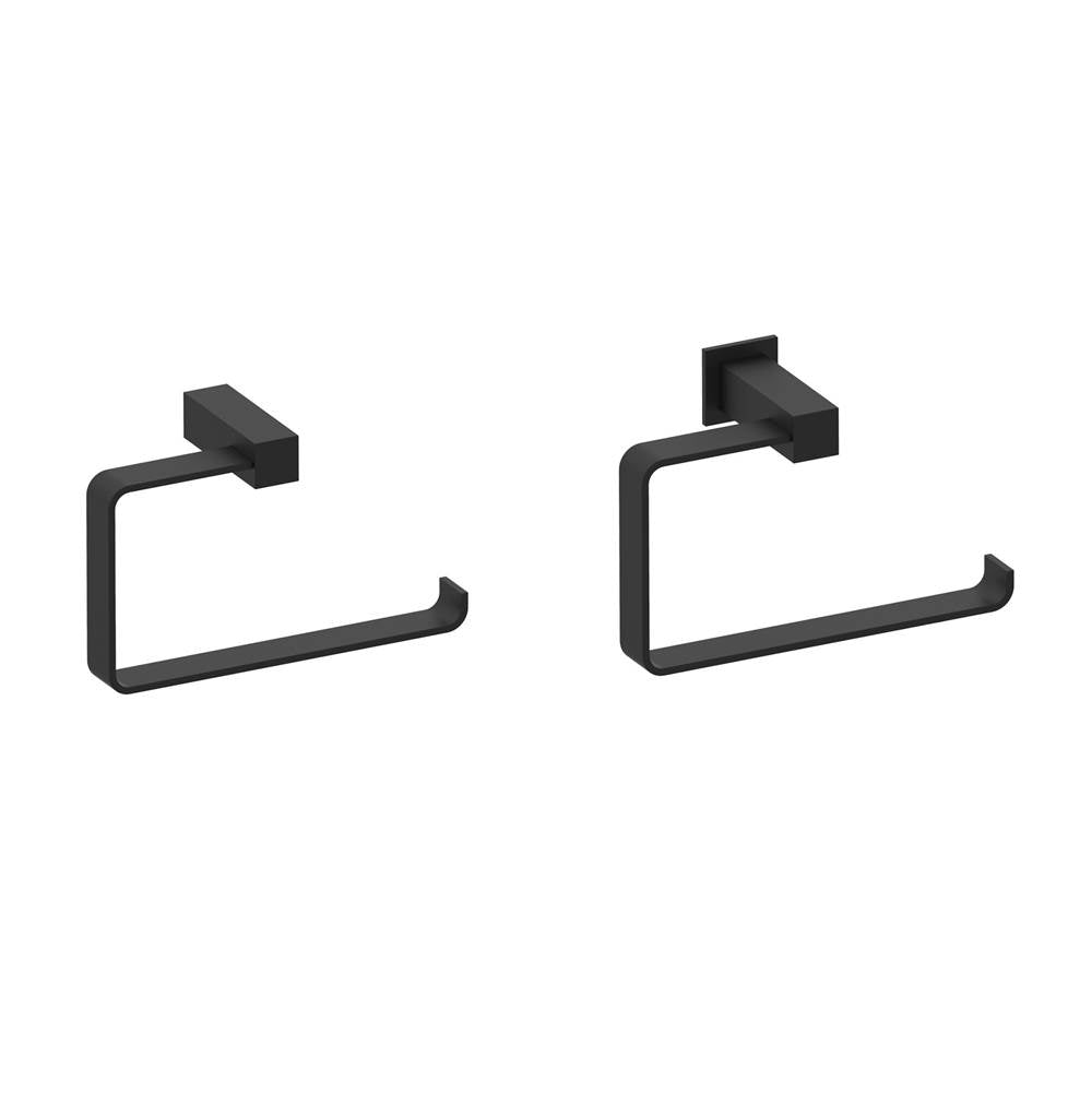 Kartners - LISBON - Towel Ring-Matte Black - Matte Black