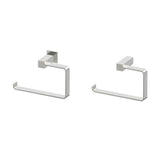 Kartners - LISBON - Towel Ring (Left)-Brushed Nickel - Brushed Nickel