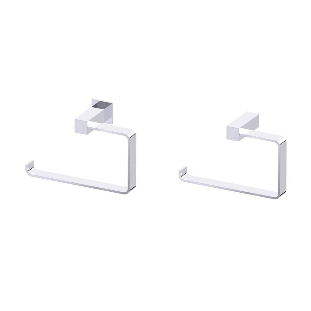 Kartners - LISBON - Towel Ring (Left)-Polished Chrome - Polished Chrome