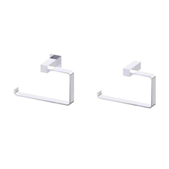 Kartners - LISBON - Towel Ring (Left)-Polished Chrome - Polished Chrome