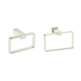 Kartners - LISBON - Rectangular Towel Ring-Polished Nickel - Polished Nickel