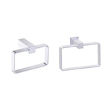 Kartners - LISBON - Rectangular Towel Ring-Polished Chrome - Polished Chrome
