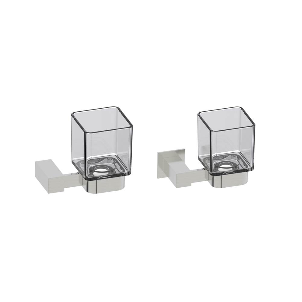 Kartners - LISBON - Tumbler Holder-Brushed Nickel - Brushed Nickel