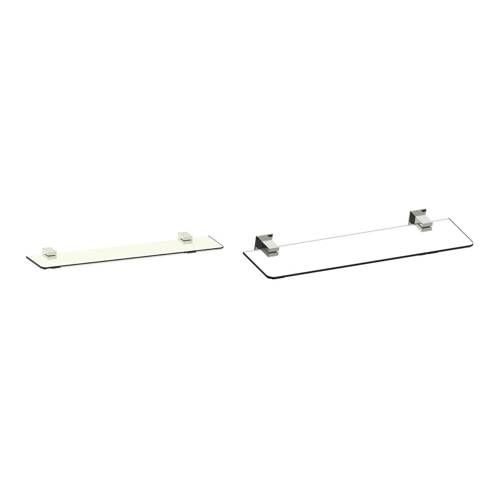 Kartners - LISBON - Glass Shelf-Polished Nickel - Polished Nickel