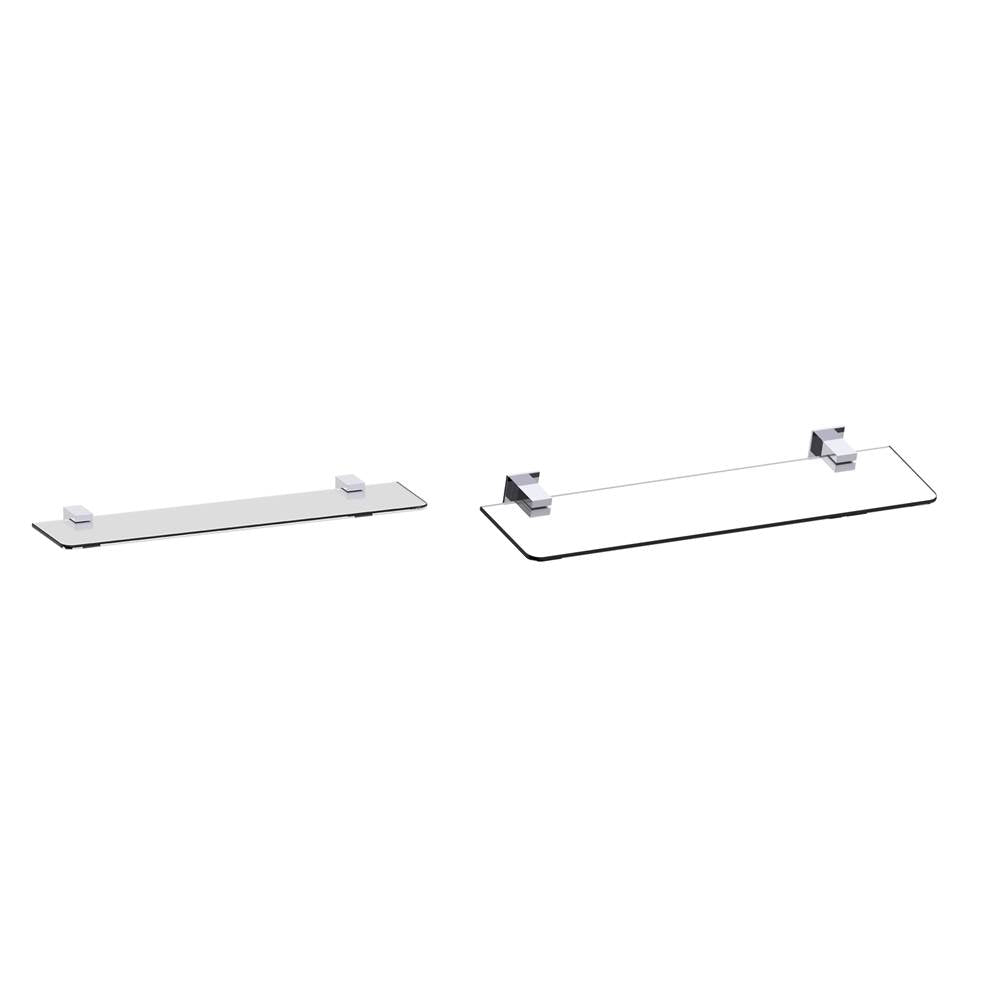 Kartners - LISBON - Glass Shelf-Polished Chrome - Polished Chrome