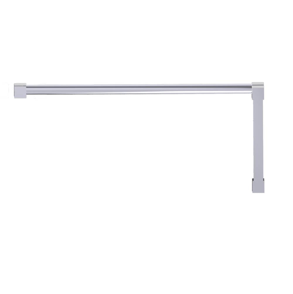 Kartners - LISBON - 8-inch x 24-inch Offset Shower Door Handle -Polished Chrome - Polished Chrome