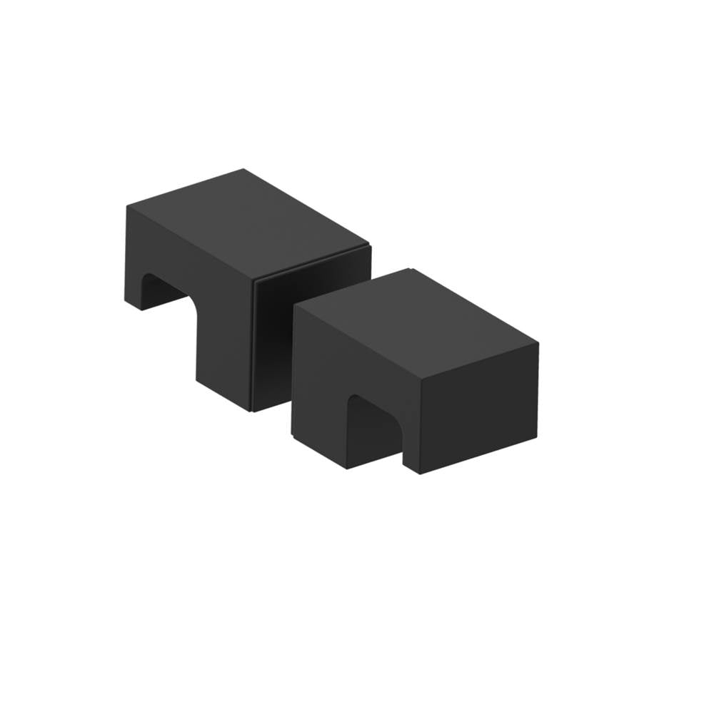 Kartners - LISBON - Double Shower Door Handle-Matte Black - Matte Black