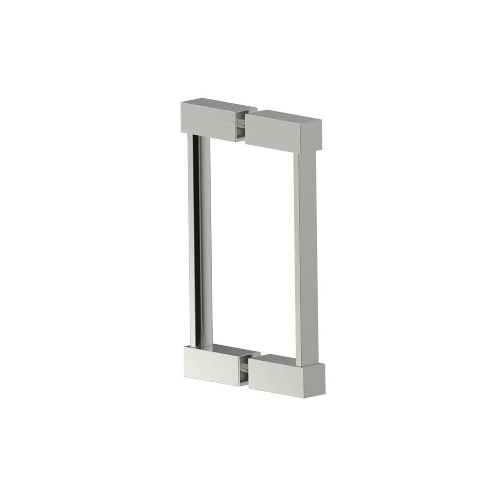 Kartners - LISBON- 8-inch Double Shower Door Handle-Brushed Nickel - Brushed Nickel