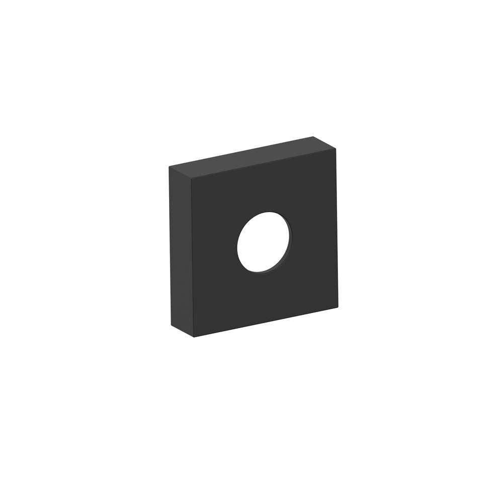 Kartners - LISBON - Square Large Rosette-Matte Black - Matte Black