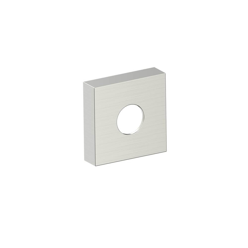 Kartners - LISBON - Square Large Rosette-Brushed Nickel - Brushed Nickel