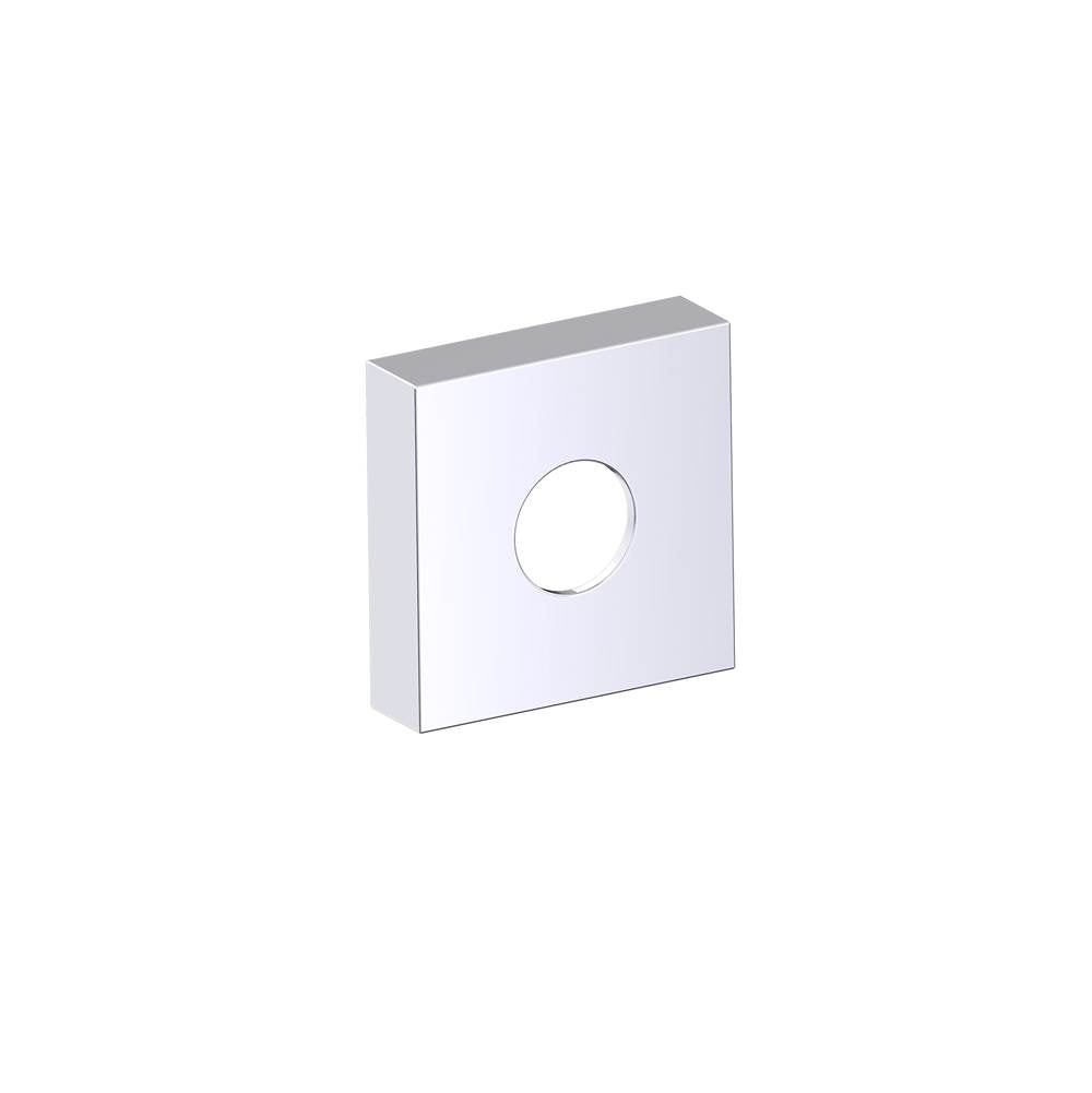 Kartners - LISBON - Square Large Rosette-Polished Chrome - Polished Chrome