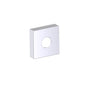 Kartners - LISBON - Square Large Rosette-Polished Chrome - Polished Chrome
