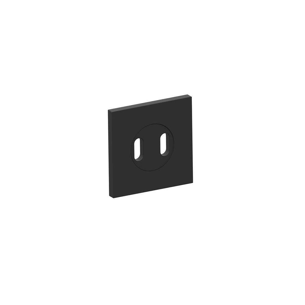 Kartners - LISBON - Square Small Rosette-Matte Black - Matte Black