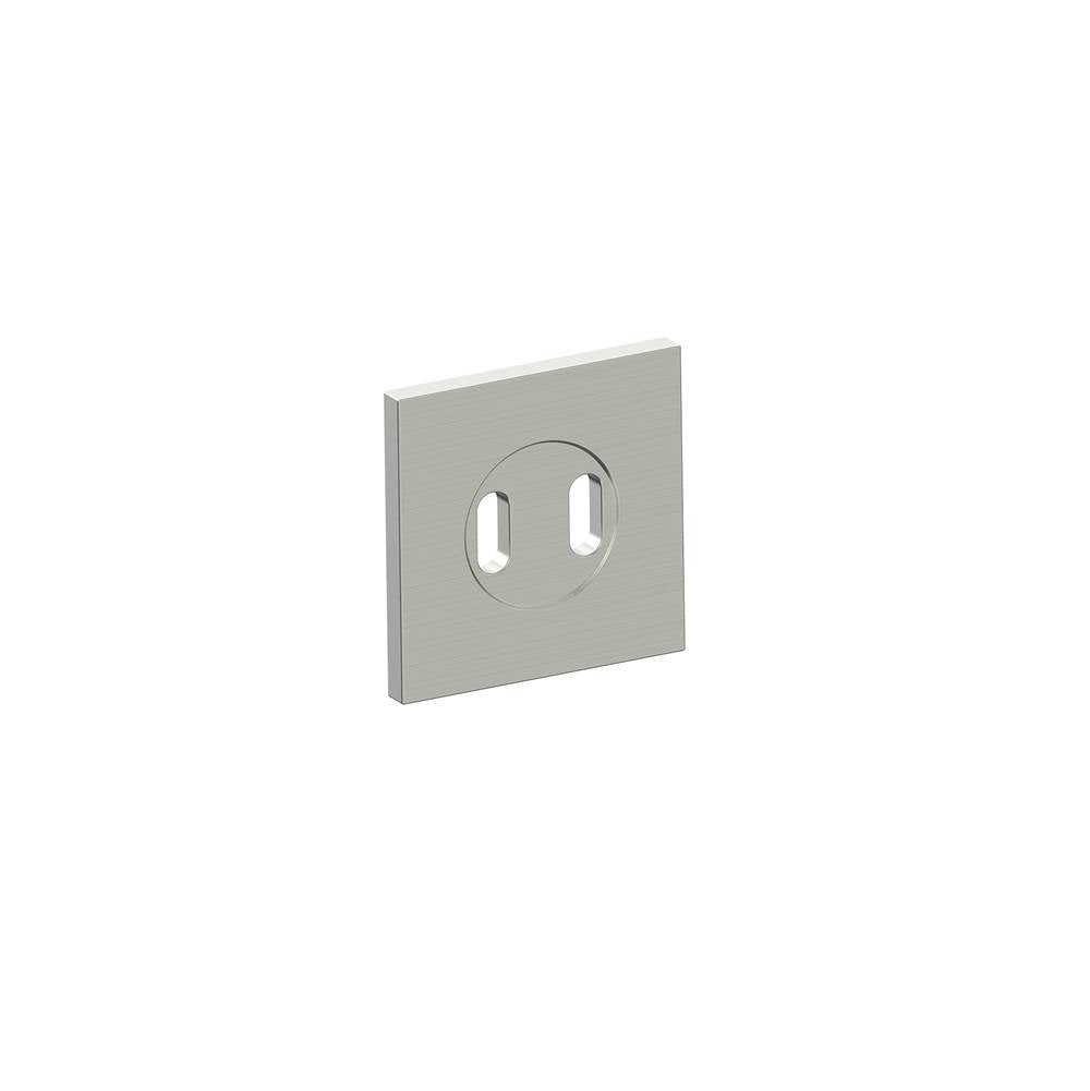 Kartners - LISBON - Square Small Rosette-Brushed Nickel - Brushed Nickel
