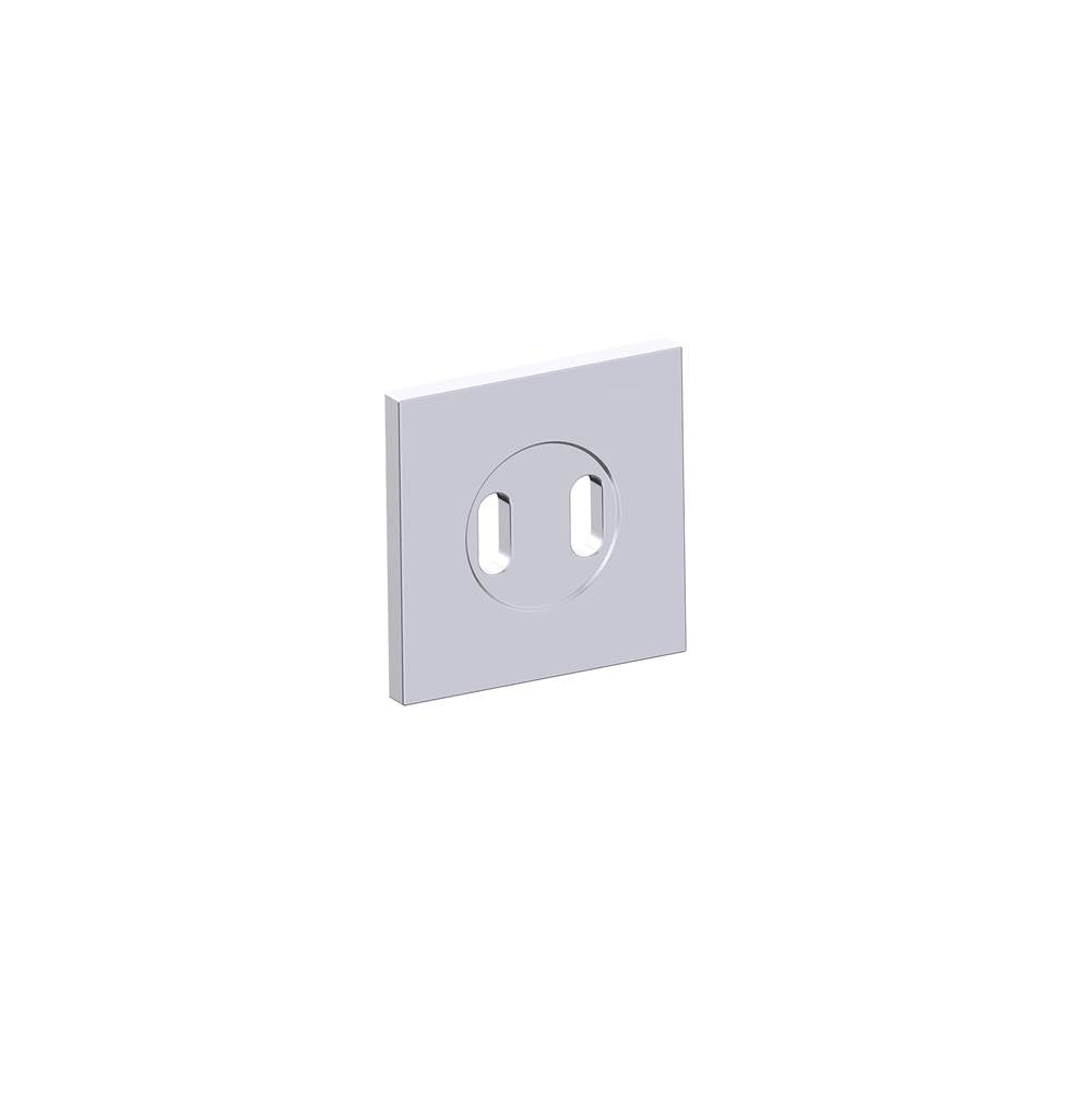 Kartners - LISBON - Square Small Rosette-Polished Chrome - Polished Chrome
