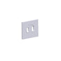 Kartners - LISBON - Square Small Rosette-Polished Chrome - Polished Chrome