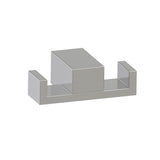 Kartners - MUNICH - Double Prong Robe Hook-Brushed Nickel - Brushed Nickel