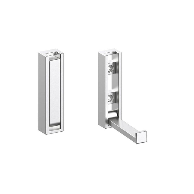 Kartners - MUNICH - Fold Down Robe Hook-Brushed Nickel - Brushed Nickel