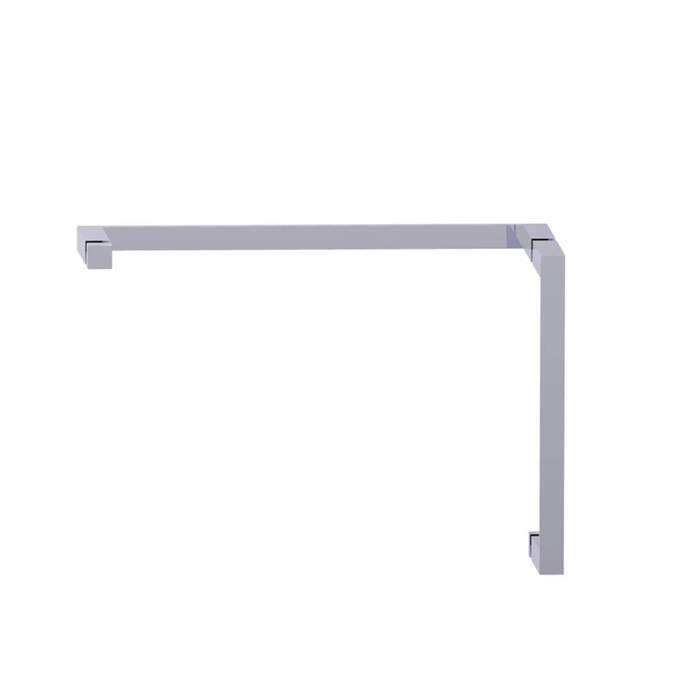 Kartners - MUNICH - 12-inch x 18-inch Offset Shower Door Handles -Polished Chrome - Polished Chrome