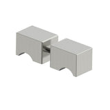 Kartners - MUNICH - Double Shower Door Handle-Brushed Nickel - Brushed Nickel