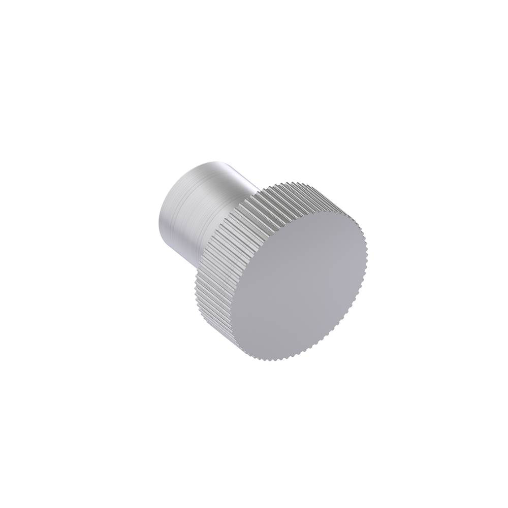 Kartners - Straight KNURLED - Cabinet Knob-Brushed Nickel - Brushed Nickel