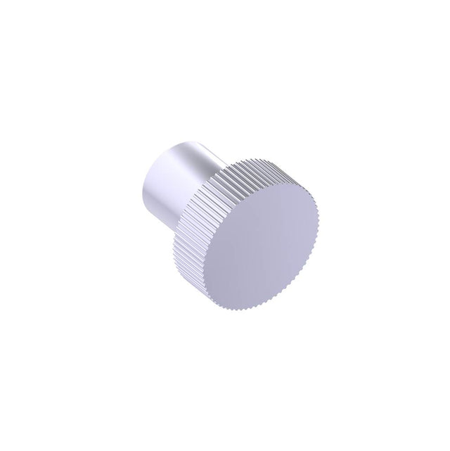 Kartners - Straight KNURLED - Cabinet Knob-Polished Chrome - Polished Chrome