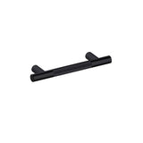 Kartners - Straight Knurled -  4-inch Cabinet Pull-Matte Black - Matte Black