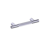 Kartners - Straight Knurled -  4-inch Cabinet Pull-Brushed Nickel - Brushed Nickel