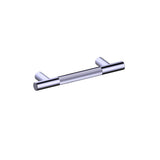 Kartners - Straight Knurled -  4-inch Cabinet Pull-Polished Chrome - Polished Chrome