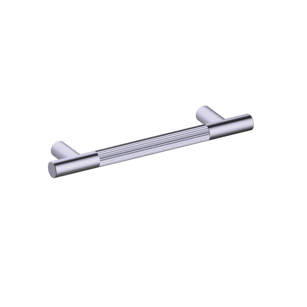 Kartners - Straight Knurled -  6-inch Cabinet Pull-Brushed Nickel - Brushed Nickel