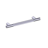 Kartners - Straight Knurled -  8-inch Cabinet Pull-Brushed Nickel - Brushed Nickel
