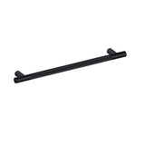 Kartners - Straight Knurled -  12-inch Cabinet Pull-Matte Black - Matte Black