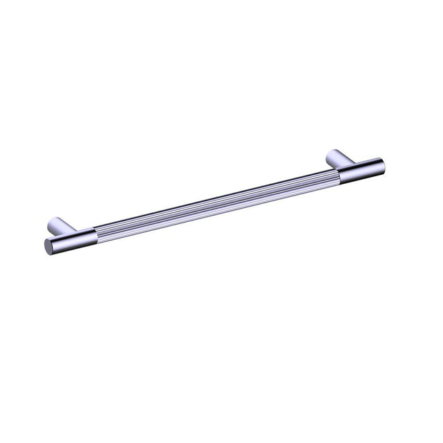 Kartners - Straight Knurled -  12-inch Cabinet Pull-Polished Chrome - Polished Chrome