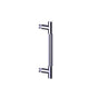 Kartners - Straight Knurled -  8-inch Single Shower Door Handle-Unlacquered Brass - Unlacquered Brass
