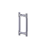 Kartners - Straight Knurled -  8-inch Double Shower Door Handle-New World Bronze - New World Bronze