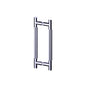 Kartners - Straight Knurled -  12-inch Double Shower Door Handle-Brushed Nickel - Brushed Nickel
