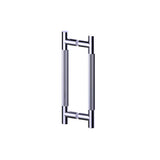 Kartners - Straight Knurled -  12-inch Double Shower Door Handle-Polished Gold - Polished Gold
