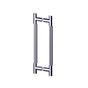 Kartners - Straight Knurled -  18-inch Double Shower Door Handle-Polished Chrome - Polished Chrome