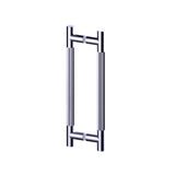 Kartners - Straight Knurled -  18-inch Double Shower Door Handle-Brushed Nickel - Brushed Nickel