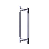 Kartners - Straight Knurled -  24-inch Double Shower Door Handle-Brushed Brass - Brushed Brass