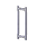 Kartners - Straight Knurled -  24-inch Double Shower Door Handle-Polished Chrome - Polished Chrome