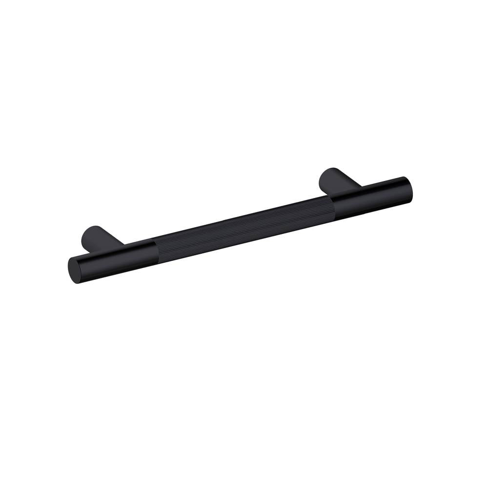 Kartners - Straight Knurled -  12-inch Grab Bar-Matte Black - Matte Black