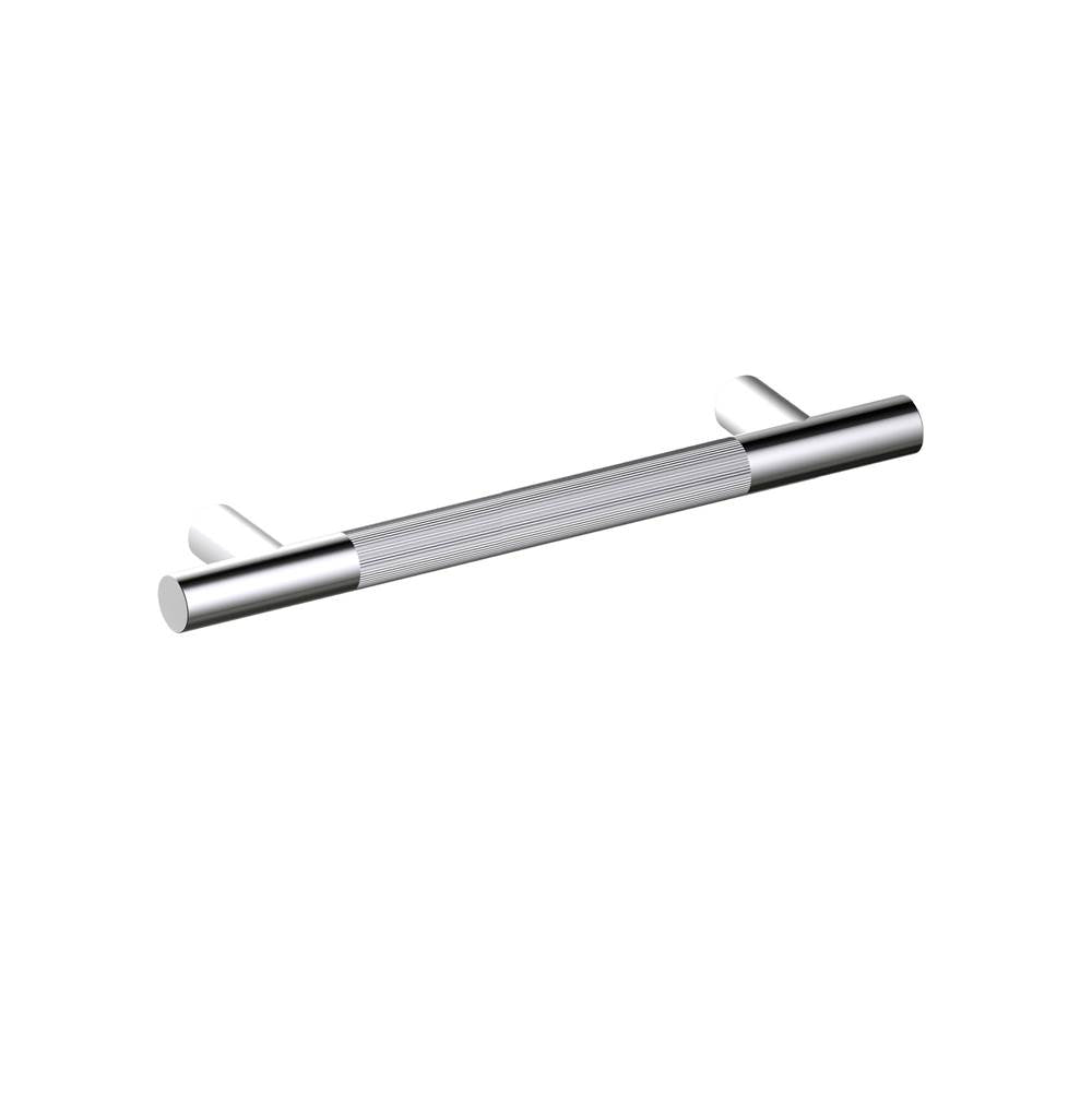 Kartners - Straight Knurled -  12-inch Grab Bar-Polished Nickel - Polished Nickel