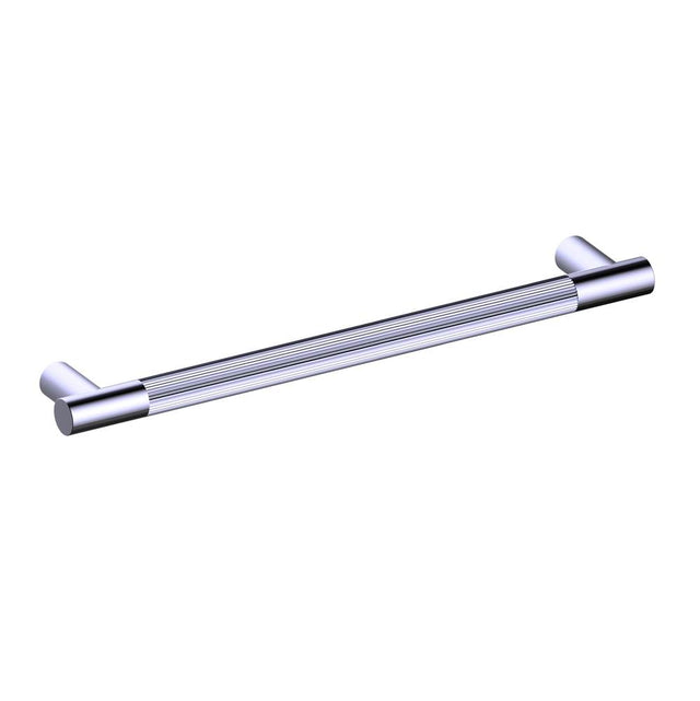 Kartners - Straight Knurled -  24-inch Appliance Pull-Polished Chrome - Polished Chrome
