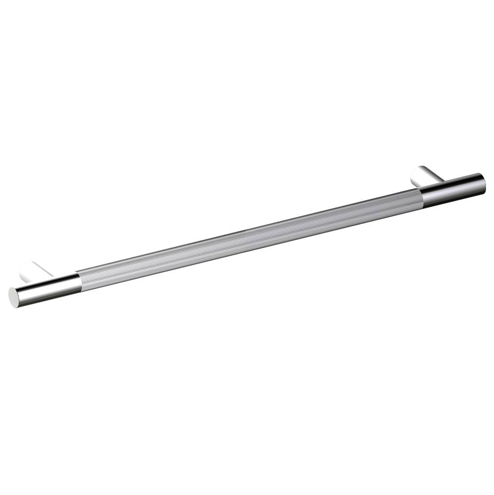 Kartners - Straight Knurled -  42-inch Grab Bar-Polished Nickel - Polished Nickel