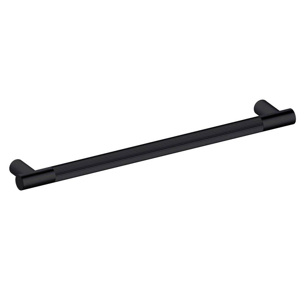 Kartners - Straight Knurled -  30-inch Appliance Pull-Matte Black - Matte Black