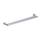 Kartners - FRANKFURT -  24-inch Double Bathroom Towel Bar -Polished Chrome - Polished Chrome