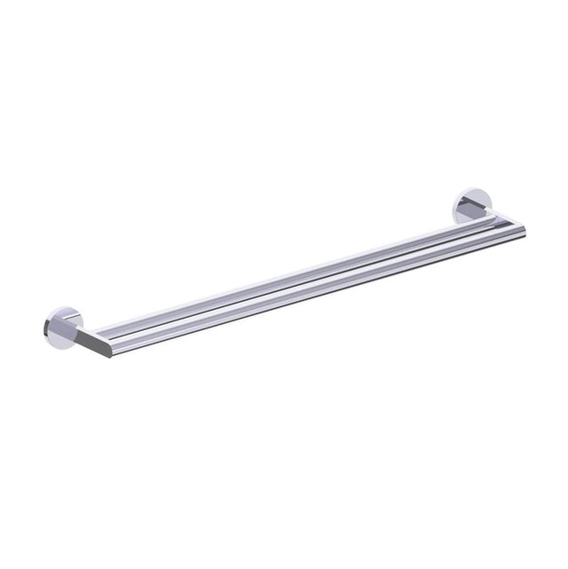 Kartners - FRANKFURT -  24-inch Double Bathroom Towel Bar -Polished Chrome - Polished Chrome